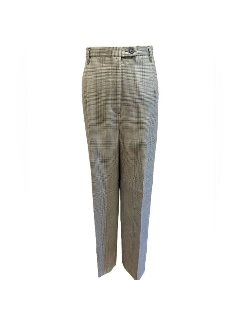 VTG PENDLETON WOOL GREEN JACKET & MATCHING GLEN PLAID STRAIGHT LEG PANTS SZ 16